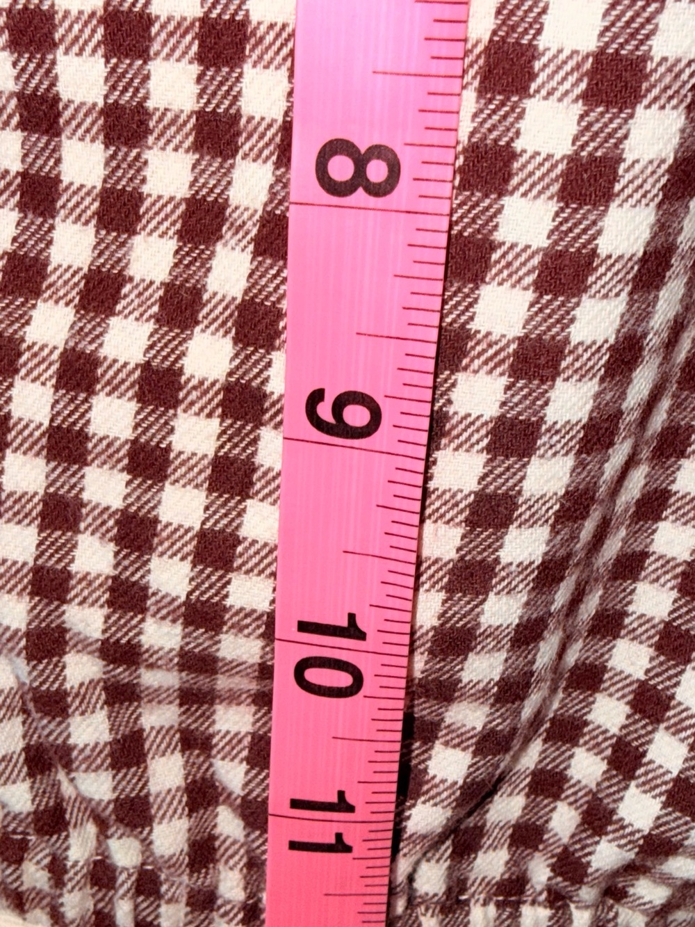Madewell XXS Brown Gingham Crop Top Cottagecore Puff Sleeve Button Front Cotton - Picture 6 of 11
